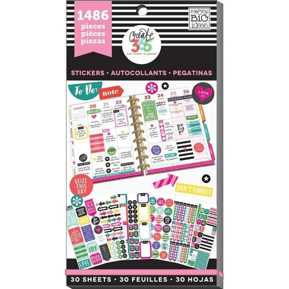 The Happy‎ Planner Create 365 Sticker Book Planner Organization 30 Sheets 1486